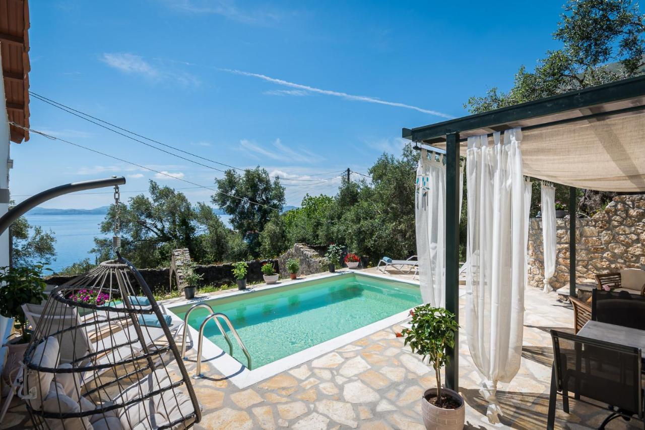 ניסקי Alkinoi Seaview Villa With Private Pool By Konnect, Nisaki מראה חיצוני תמונה