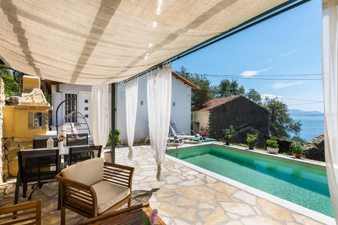 ניסקי Alkinoi Seaview Villa With Private Pool By Konnect, Nisaki מראה חיצוני תמונה