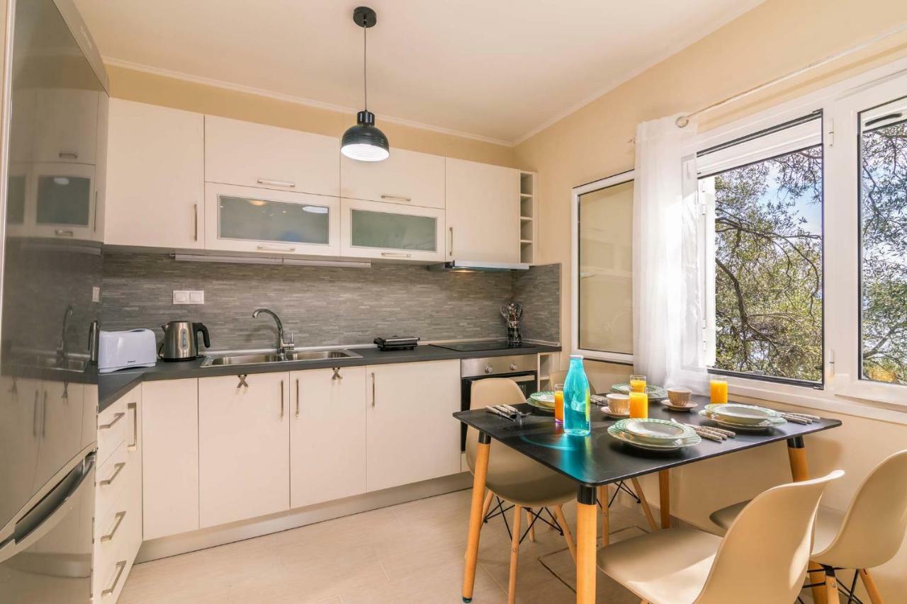 ניסקי Alkinoi Seaview Villa With Private Pool By Konnect, Nisaki מראה חיצוני תמונה