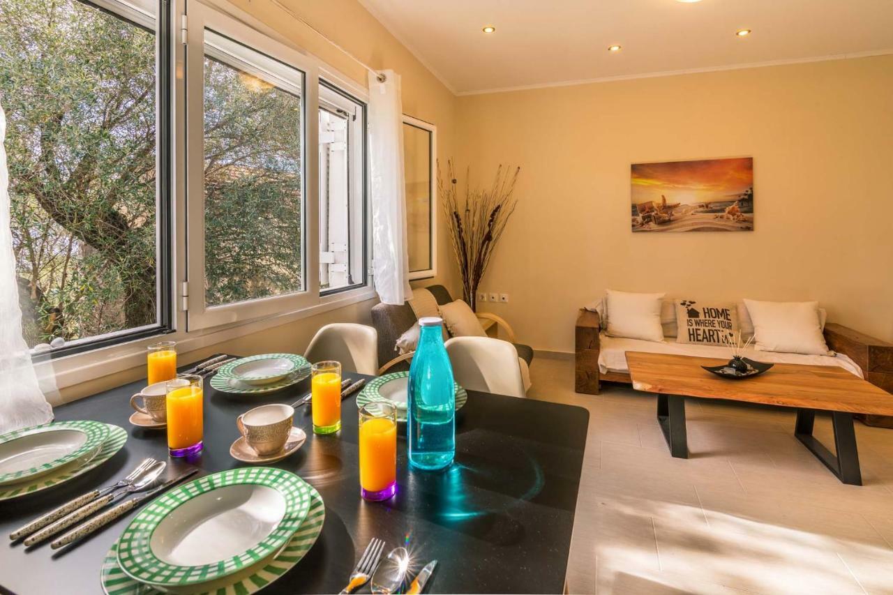 ניסקי Alkinoi Seaview Villa With Private Pool By Konnect, Nisaki מראה חיצוני תמונה