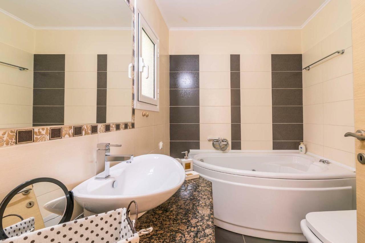 ניסקי Alkinoi Seaview Villa With Private Pool By Konnect, Nisaki מראה חיצוני תמונה